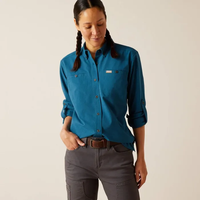 Rebar Made Tough 360 AirFlow DuraStretch Work Shirt Legion Blue Women Ariat TShirts and Tops