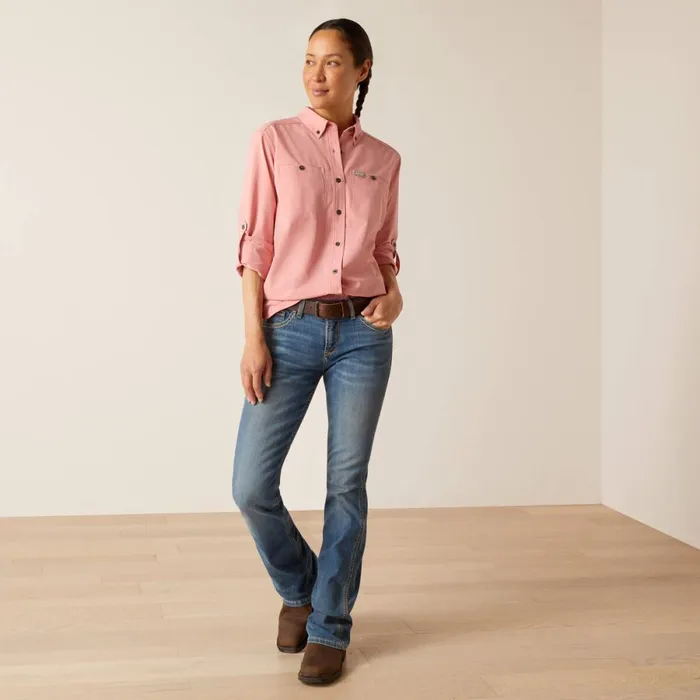 Rebar Made Tough 360 AirFlow DuraStretch Work Shirt Mauveglow Women Ariat TShirts and Tops Rebar Made Tough 360 AirFlow DuraStretch Work Shirt Mauveglow Women Ariat TShirts and Tops