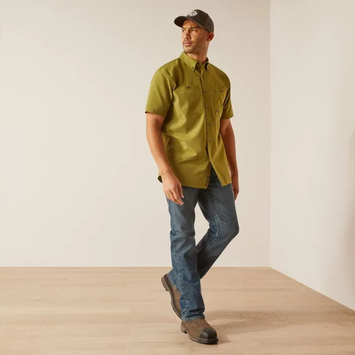 Rebar Made Tough 360 AirFlow Work Shirt Lichen Men Ariat Button Down Shirts Rebar Made Tough 360 AirFlow Work Shirt Lichen Men Ariat Button Down Shirts