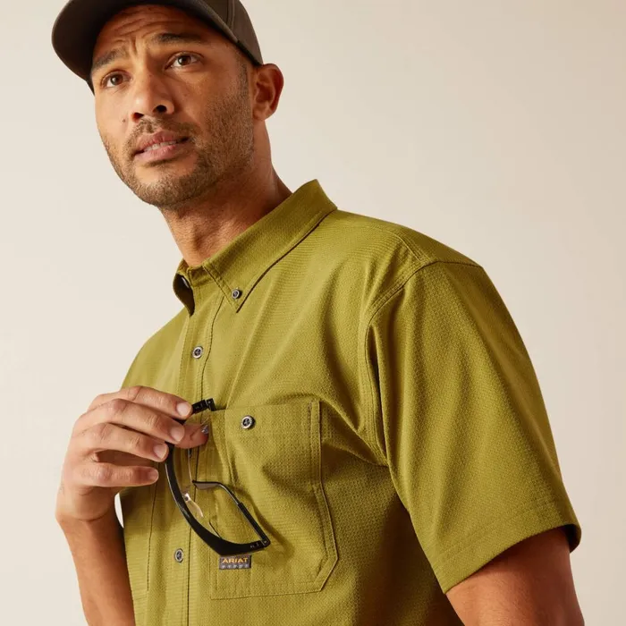 Rebar Made Tough 360 AirFlow Work Shirt Lichen Men Ariat Button Down Shirts Rebar Made Tough 360 AirFlow Work Shirt Lichen Men Ariat Button Down Shirts