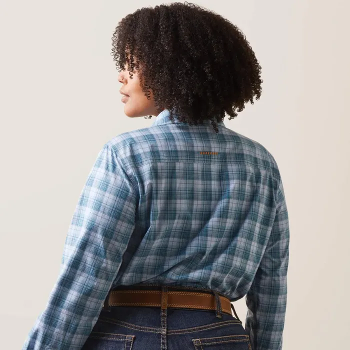 Rebar Made Tough DuraStretch Work Shirt Clear Sky Plaid Women Ariat TShirts and Tops Rebar Made Tough DuraStretch Work Shirt Clear Sky Plaid Women Ariat TShirts and Tops