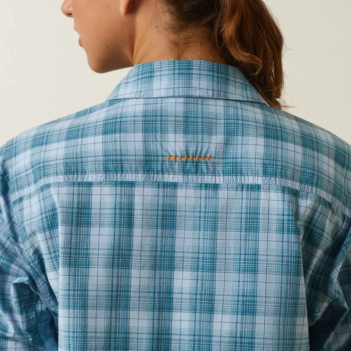 Rebar Made Tough DuraStretch Work Shirt Clear Sky Plaid Women Ariat TShirts and Tops Rebar Made Tough DuraStretch Work Shirt Clear Sky Plaid Women Ariat TShirts and Tops