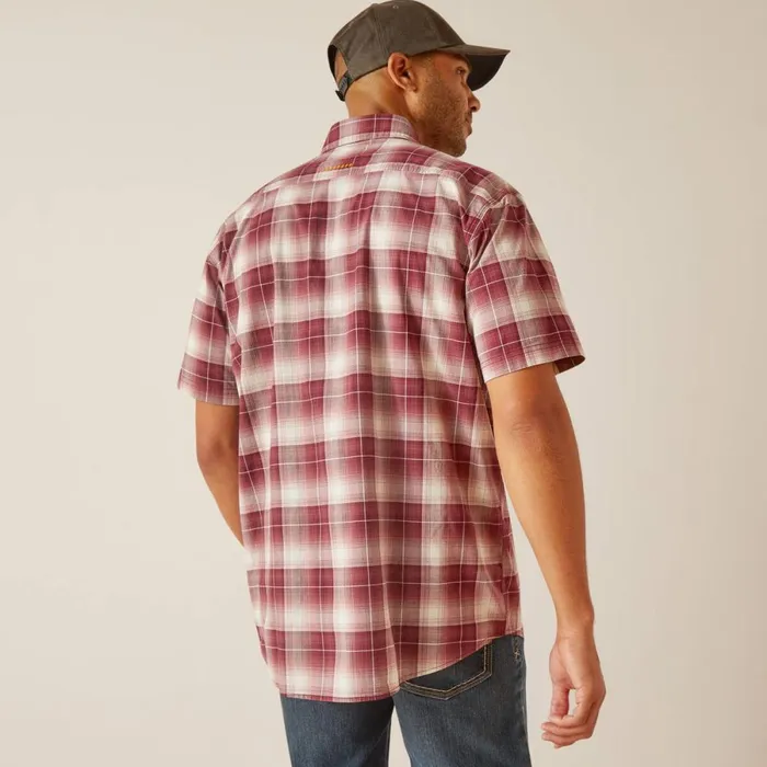 Rebar Made Tough DuraStretch Work Shirt Roan Rouge Plaid Men Ariat Button Down Shirts Rebar Made Tough DuraStretch Work Shirt Roan Rouge Plaid Men Ariat Button Down Shirts