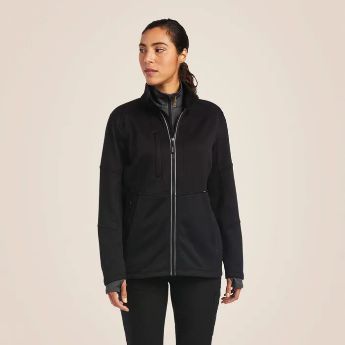 Rebar Polartec Elite Full Zip Sweatshirt Black Women Ariat Sweatshirts and Hoodies