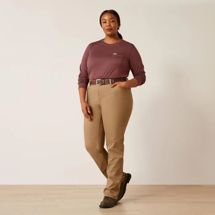Rebar PR Made Tough Straight Pant Field Khaki Women Ariat Pants and Shorts Rebar PR Made Tough Straight Pant Field Khaki Women Ariat Pants and Shorts