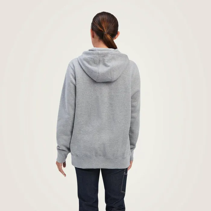Rebar Skill Set 12 Zip Hoodie Heather Grey Women Ariat Sweatshirts and Hoodies