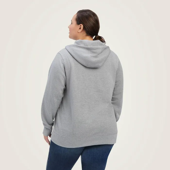 Rebar Skill Set 12 Zip Hoodie Heather Grey Women Ariat Sweatshirts and Hoodies
