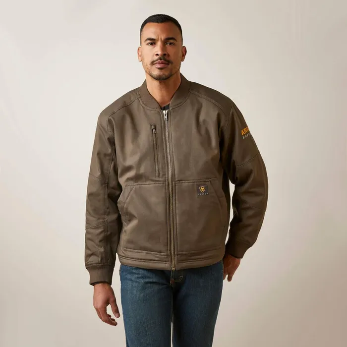 Rebar Stretch Canvas Bomber Jacket Wren Men Ariat Workwear