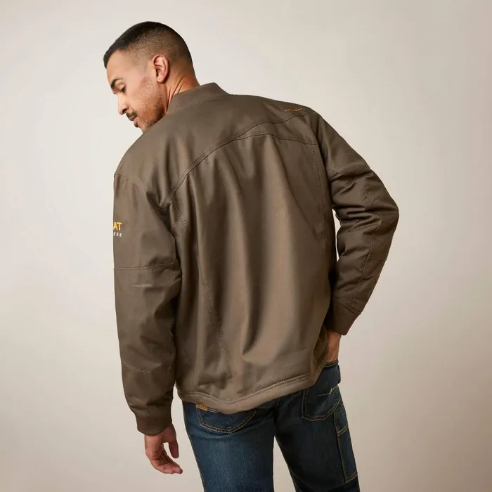 Rebar Stretch Canvas Bomber Jacket Wren Men Ariat Workwear Rebar Stretch Canvas Bomber Jacket Wren Men Ariat Workwear