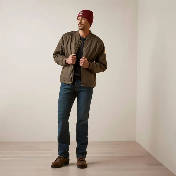 Rebar Stretch Canvas Bomber Jacket Wren Men Ariat Workwear Rebar Stretch Canvas Bomber Jacket Wren Men Ariat Workwear