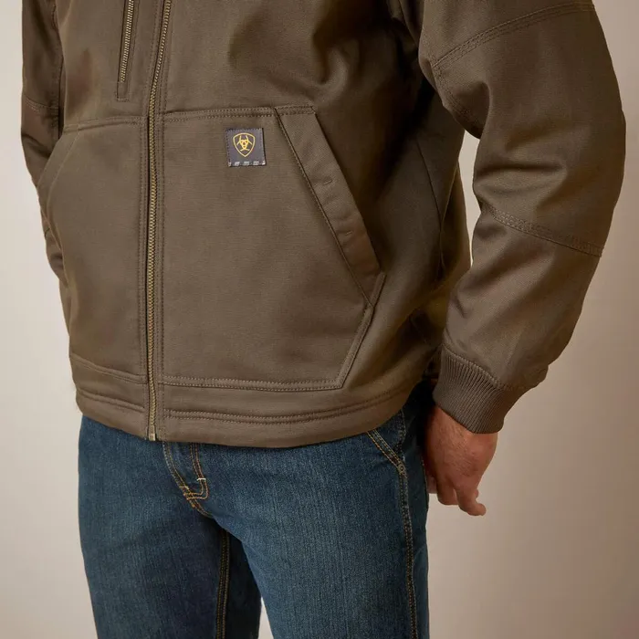 Rebar Stretch Canvas Bomber Jacket Wren Men Ariat Workwear Rebar Stretch Canvas Bomber Jacket Wren Men Ariat Workwear