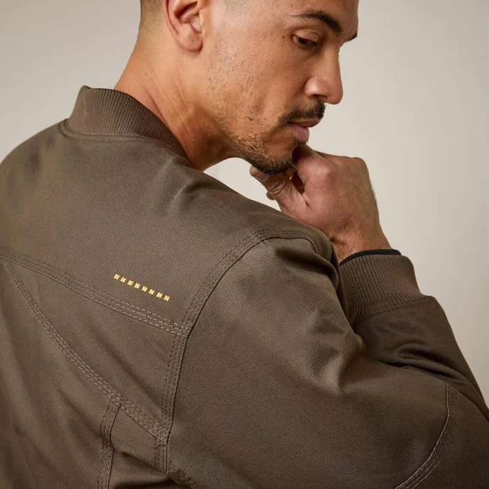 Rebar Stretch Canvas Bomber Jacket Wren Men Ariat Workwear Rebar Stretch Canvas Bomber Jacket Wren Men Ariat Workwear