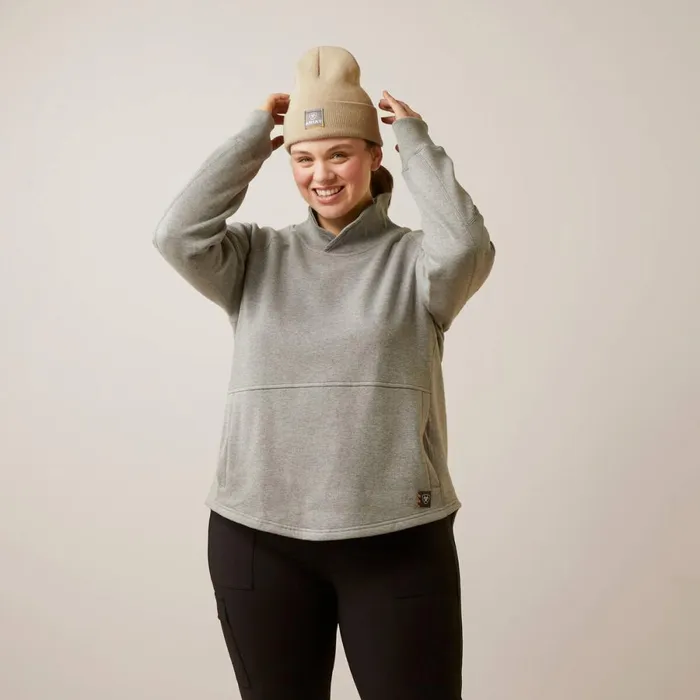 Rebar Workman Oversized Funnel Sweatshirt Heather Grey Women Ariat Sweatshirts and Hoodies Rebar Workman Oversized Funnel Sweatshirt Heather Grey Women Ariat Sweatshirts and Hoodies