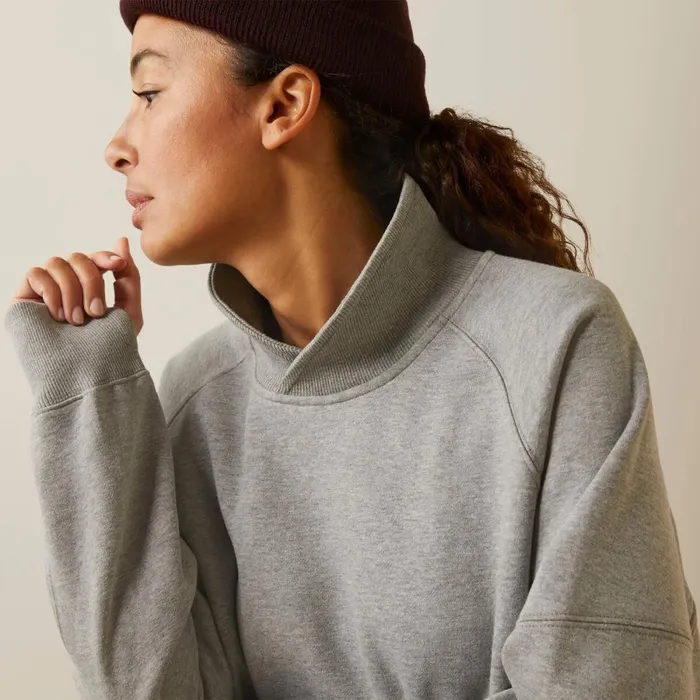 Rebar Workman Oversized Funnel Sweatshirt Heather Grey Women Ariat Sweatshirts and Hoodies Rebar Workman Oversized Funnel Sweatshirt Heather Grey Women Ariat Sweatshirts and Hoodies