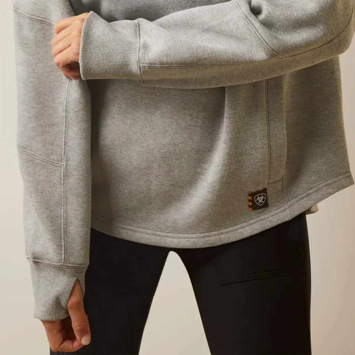 Rebar Workman Oversized Funnel Sweatshirt Heather Grey Women Ariat Sweatshirts and Hoodies Rebar Workman Oversized Funnel Sweatshirt Heather Grey Women Ariat Sweatshirts and Hoodies