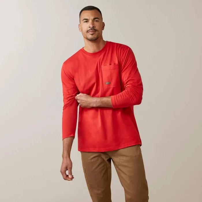 Rebar Workman Reflective Flag Graphic TShirt Pompeian Red Men Ariat TShirts and Polos Rebar Workman Reflective Flag Graphic TShirt Pompeian Red Men Ariat TShirts and Polos