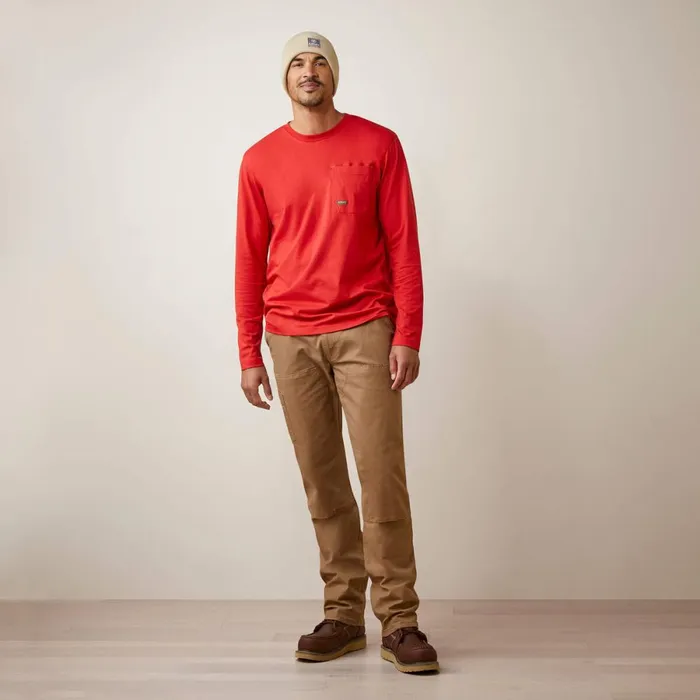 Rebar Workman Reflective Flag Graphic TShirt Pompeian Red Men Ariat TShirts and Polos Rebar Workman Reflective Flag Graphic TShirt Pompeian Red Men Ariat TShirts and Polos
