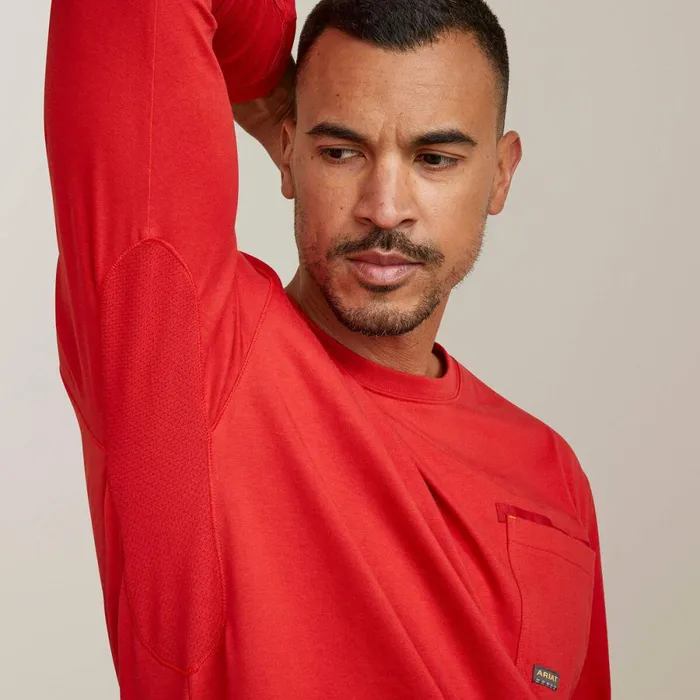 Rebar Workman Reflective Flag Graphic TShirt Pompeian Red Men Ariat TShirts and Polos Rebar Workman Reflective Flag Graphic TShirt Pompeian Red Men Ariat TShirts and Polos
