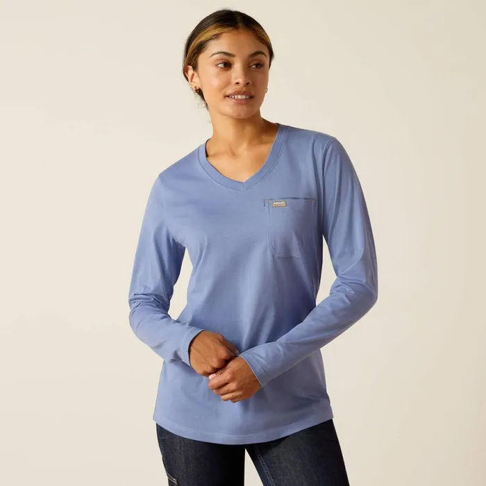 Rebar Workman Stars and Stripes Colony Blue Women Ariat TShirts and Tops