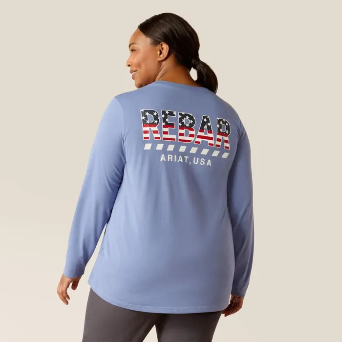 Rebar Workman Stars and Stripes Colony Blue Women Ariat TShirts and Tops Rebar Workman Stars and Stripes Colony Blue Women Ariat TShirts and Tops