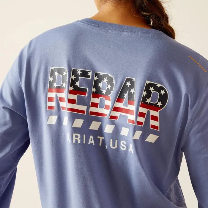 Rebar Workman Stars and Stripes Colony Blue Women Ariat TShirts and Tops Rebar Workman Stars and Stripes Colony Blue Women Ariat TShirts and Tops
