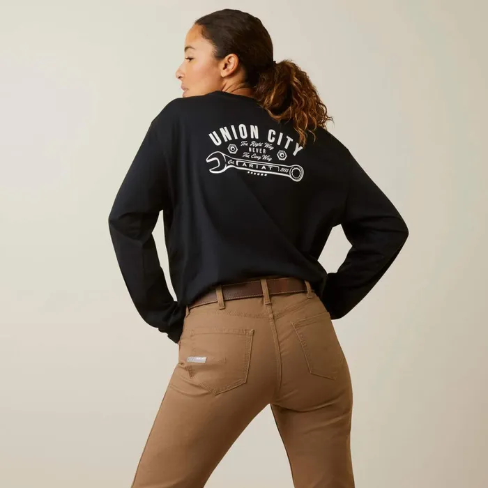 Rebar Workman Union City Black Women Ariat TShirts and Tops