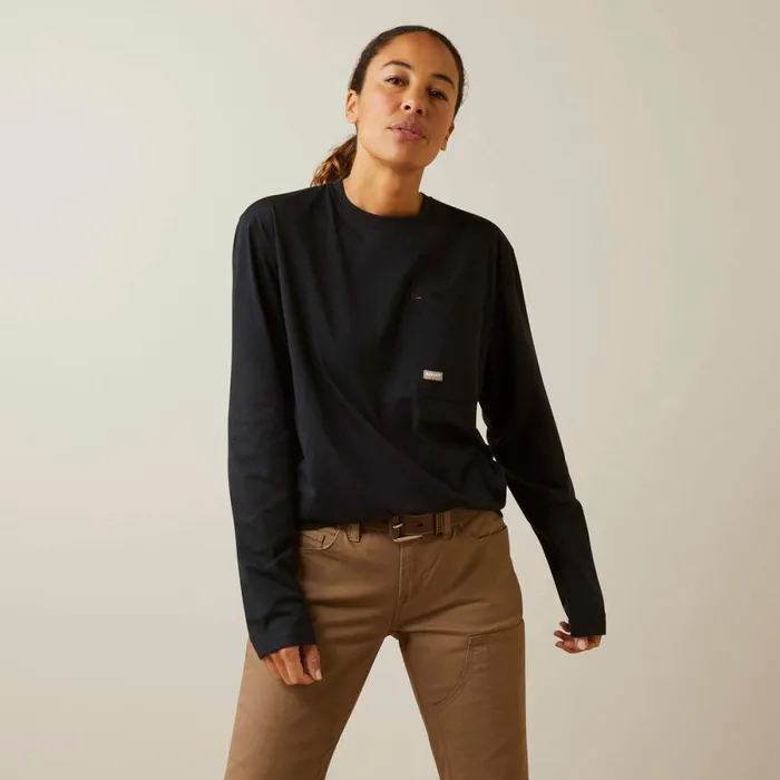 Rebar Workman Union City Black Women Ariat TShirts and Tops Rebar Workman Union City Black Women Ariat TShirts and Tops