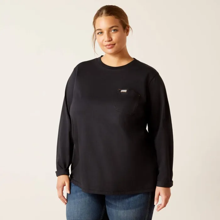 Rebar Workman Union City Black Women Ariat TShirts and Tops Rebar Workman Union City Black Women Ariat TShirts and Tops