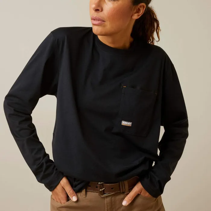 Rebar Workman Union City Black Women Ariat TShirts and Tops Rebar Workman Union City Black Women Ariat TShirts and Tops