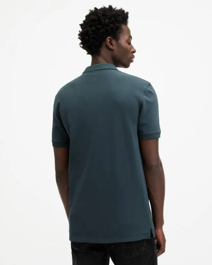 Reform Short Sleeve Polo Shirt Marine Blue Men AllSaints Polos