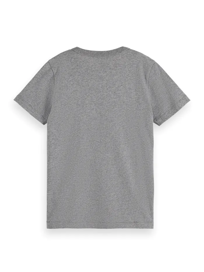 Regularfit Artwork Tshirt Dark Grey Melange Kids Scotch and Soda TShirts