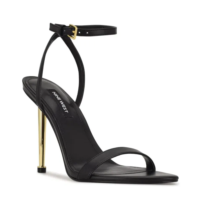 Reina Ankle Strap Sandals Black Women Nine West High Reina Ankle Strap Sandals Black Women Nine West High