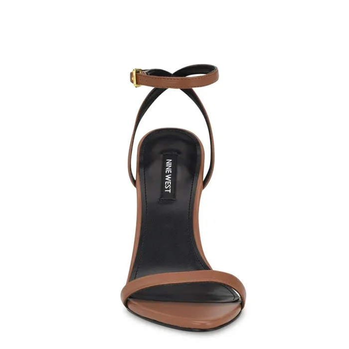 Reina Ankle Strap Sandals Light Brown Women Nine West Heeled Reina Ankle Strap Sandals Light Brown Women Nine West Heeled