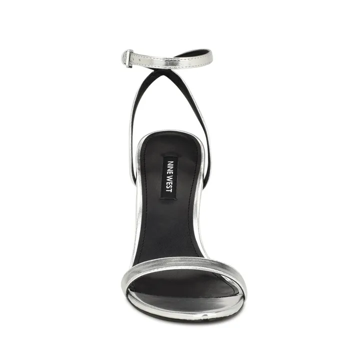 Reina Ankle Strap Sandals Silver Women Nine West Sandals Reina Ankle Strap Sandals Silver Women Nine West Sandals