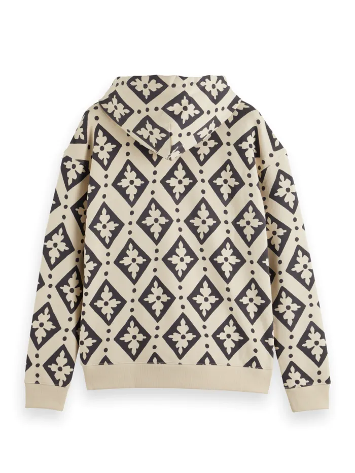 Relaxed Fit Aop Hoodie Parchment Geo Flower Men Scotch and Soda Sweatshirts and Hoodies Relaxed Fit Aop Hoodie Parchment Geo Flower Men Scotch and Soda Sweatshirts and Hoodies