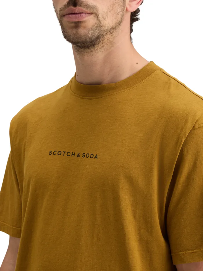 RELAXED FIT FRONT BACK ARTWORK TSHIRT Golden Rust Men Scotch and Soda TShirts and Polo Shirts RELAXED FIT FRONT BACK ARTWORK TSHIRT Golden Rust Men Scotch and Soda TShirts and Polo Shirts