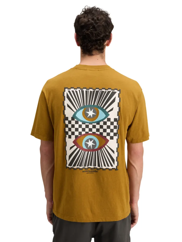 RELAXED FIT FRONT BACK ARTWORK TSHIRT Golden Rust Men Scotch and Soda TShirts and Polo Shirts RELAXED FIT FRONT BACK ARTWORK TSHIRT Golden Rust Men Scotch and Soda TShirts and Polo Shirts