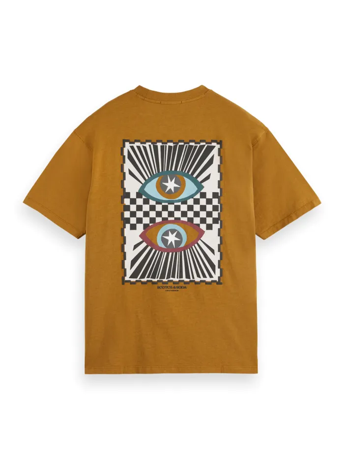 RELAXED FIT FRONT BACK ARTWORK TSHIRT Golden Rust Men Scotch and Soda TShirts and Polo Shirts RELAXED FIT FRONT BACK ARTWORK TSHIRT Golden Rust Men Scotch and Soda TShirts and Polo Shirts