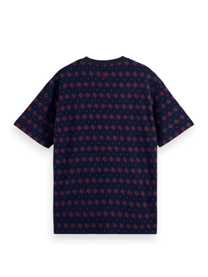 Relaxed Fit Jacquard Tshirt Night Bookcover Ditsy Men Scotch and Soda TShirts and Polo Shirts Relaxed Fit Jacquard Tshirt Night Bookcover Ditsy Men Scotch and Soda TShirts and Polo Shirts