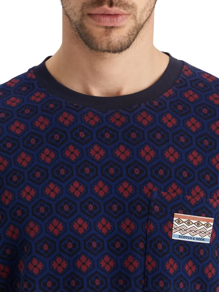 Relaxed Fit Jacquard Tshirt Night Bookcover Ditsy Men Scotch and Soda TShirts and Polo Shirts Relaxed Fit Jacquard Tshirt Night Bookcover Ditsy Men Scotch and Soda TShirts and Polo Shirts