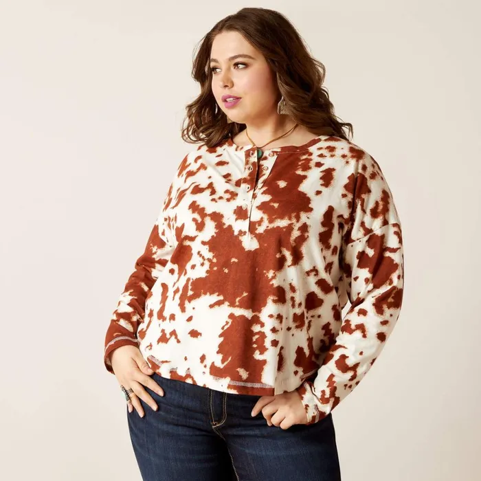 Relaxed Henley Top Paint Women Ariat TShirts and Tops Relaxed Henley Top Paint Women Ariat TShirts and Tops