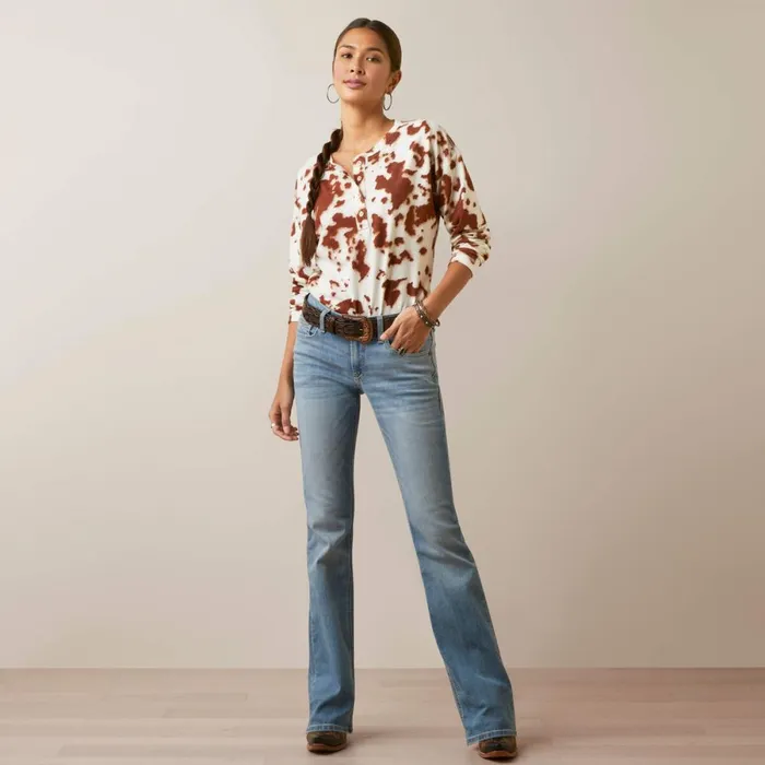 Relaxed Henley Top Paint Women Ariat TShirts and Tops Relaxed Henley Top Paint Women Ariat TShirts and Tops