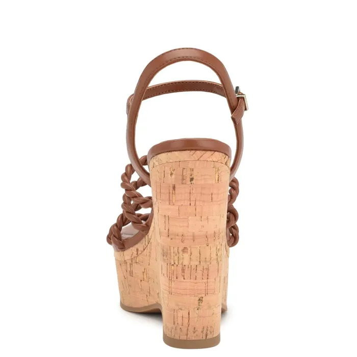 Renest Ankle Strap Wedge Sandals Brown Women Nine West Wedges Renest Ankle Strap Wedge Sandals Brown Women Nine West Wedges