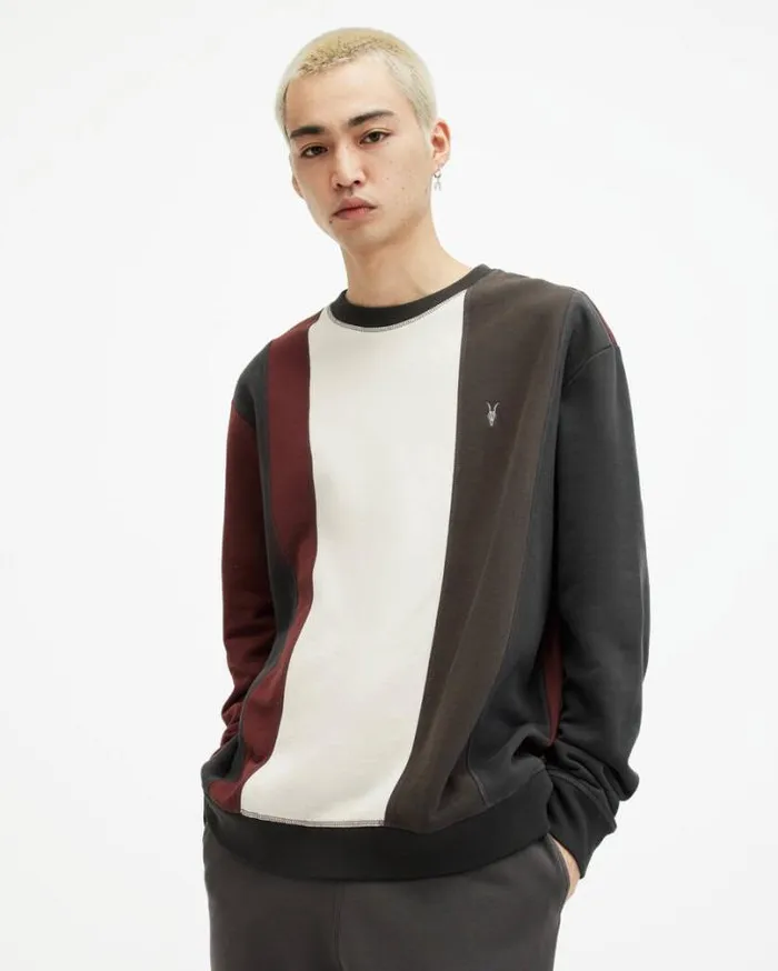 Repurpose Panelled Crew Neck Sweatshirt Blkkhakigreyred Men AllSaints Sweatshirts and Hoodies Repurpose Panelled Crew Neck Sweatshirt Blkkhakigreyred Men AllSaints Sweatshirts and Hoodies