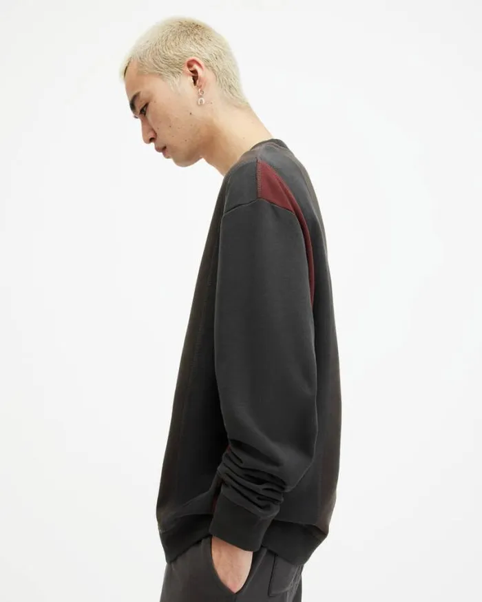 Repurpose Panelled Crew Neck Sweatshirt Blkkhakigreyred Men AllSaints Sweatshirts and Hoodies Repurpose Panelled Crew Neck Sweatshirt Blkkhakigreyred Men AllSaints Sweatshirts and Hoodies