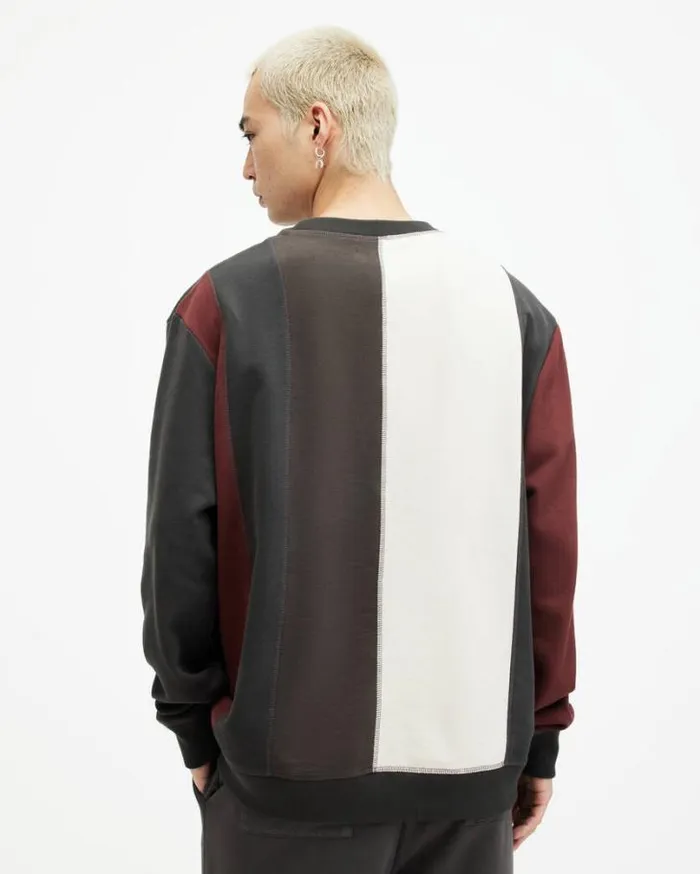 Repurpose Panelled Crew Neck Sweatshirt Blkkhakigreyred Men AllSaints Sweatshirts and Hoodies Repurpose Panelled Crew Neck Sweatshirt Blkkhakigreyred Men AllSaints Sweatshirts and Hoodies