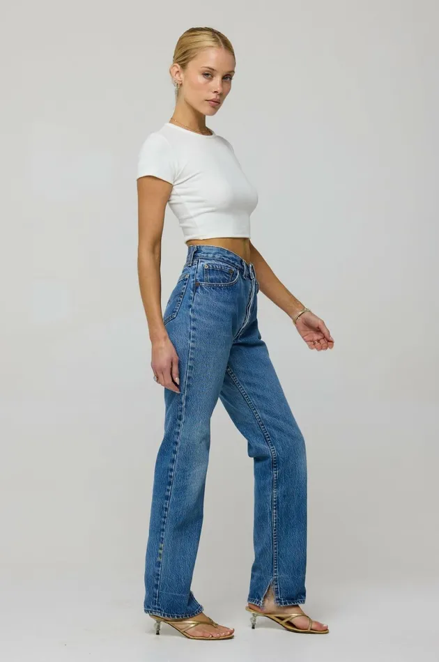 RESA Basics Baby Tee Rib In White 8211 Women