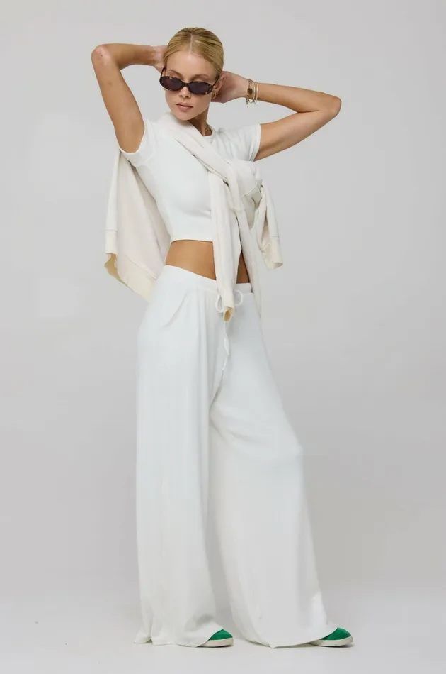 RESA Basics Chase Rib Pant In White 8211 Women