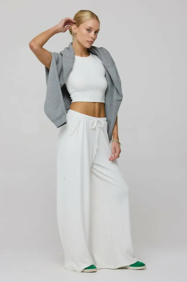 RESA Basics Chase Rib Pant In White 8211 Women
