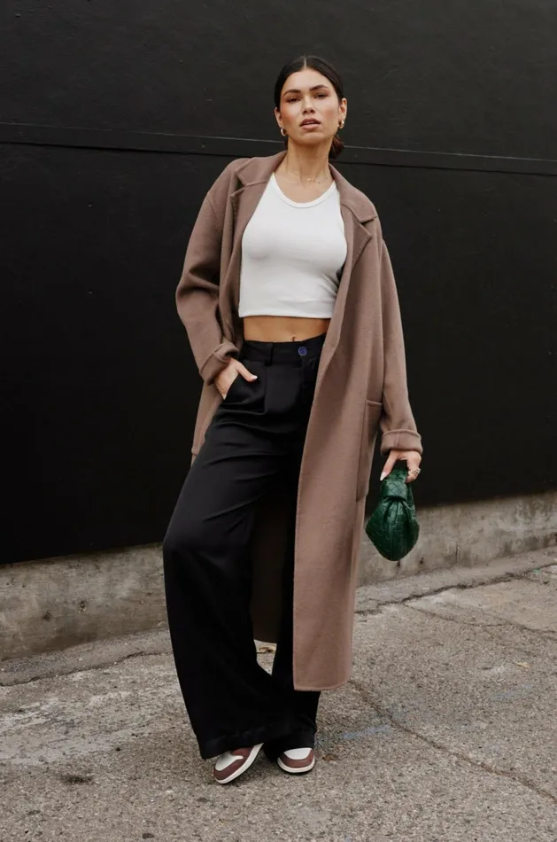 RESA Basics Ryder Coat In Taupe 8211 Women